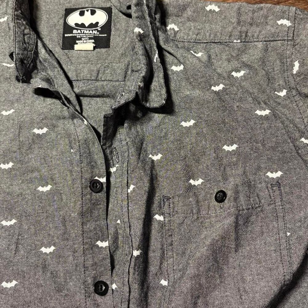Dc-comics Men's Grey and Black Shirt